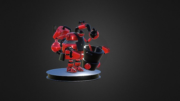 Turntable / Chef Robot/Color 3D Model