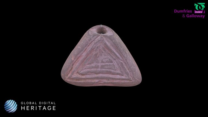 Whithorn Triangular Stone Pendant (1986-974-1)