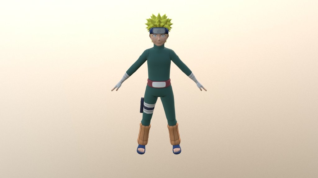 Kid Naruto Uzumaki — Sketchfab embed 3D viewer