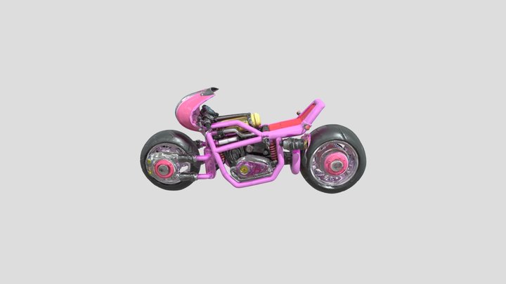 Princess Peach Motorcycle 3D Model