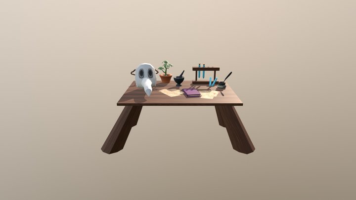 week 2 Plague Desk 3D Model