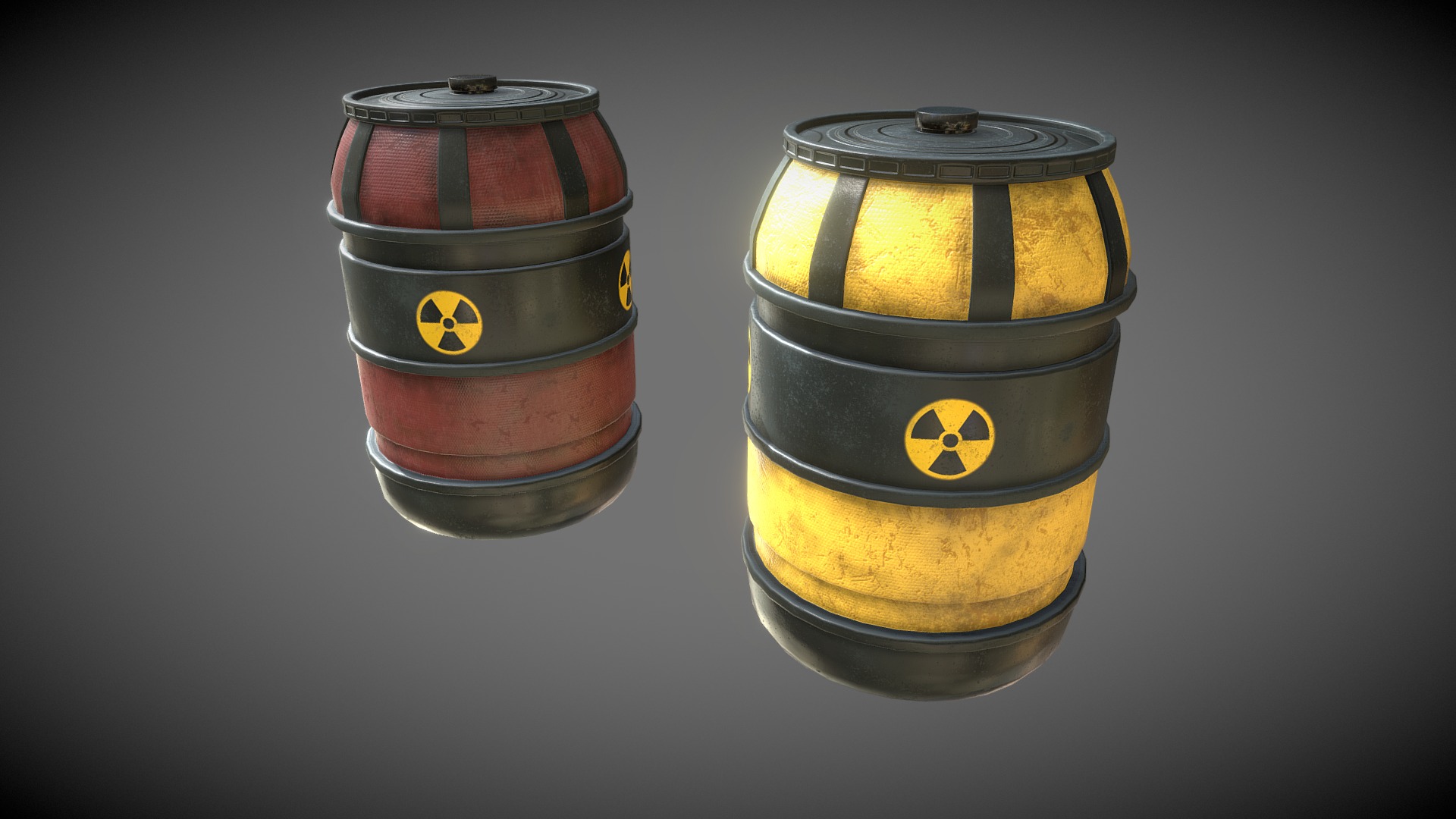 3D model Sci Fi Barrels 001 - This is a 3D model of the Sci Fi Barrels 001. The 3D model is about a pair of cans.