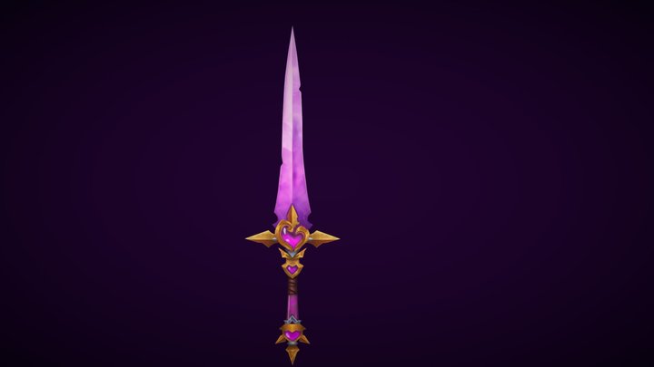 Stylized Fantasy Sword 3D Model