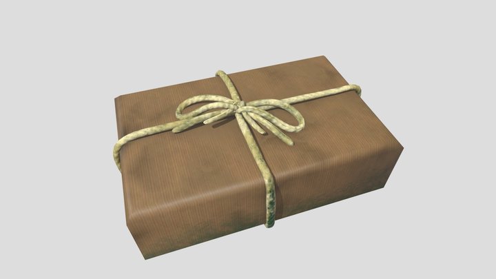 Grungy Brown Package 3D Model