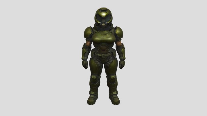 Doom Girl 3D Model