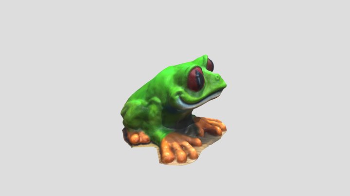 Tree Frog action figure - photoscan 3D Model