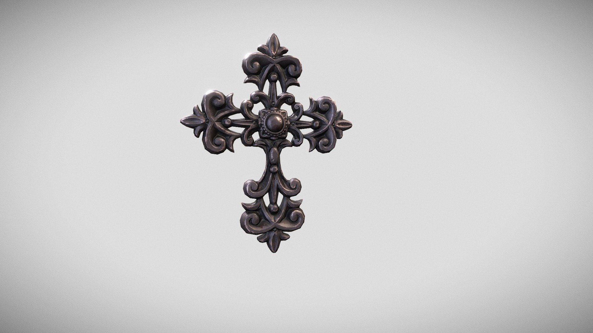Cast Iron Wall Cross - 3D model by dustandhalos [1a61d5d] - Sketchfab