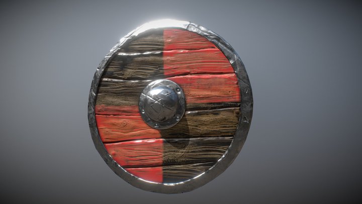 Viking Shield stylized 3D Model