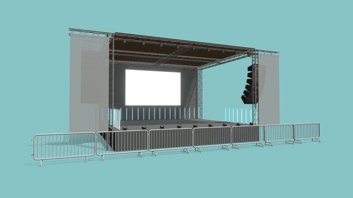Concert Stage 3 3D Model