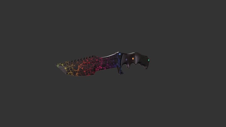 Huntsman Knife - Broken Rainbow 3D Model
