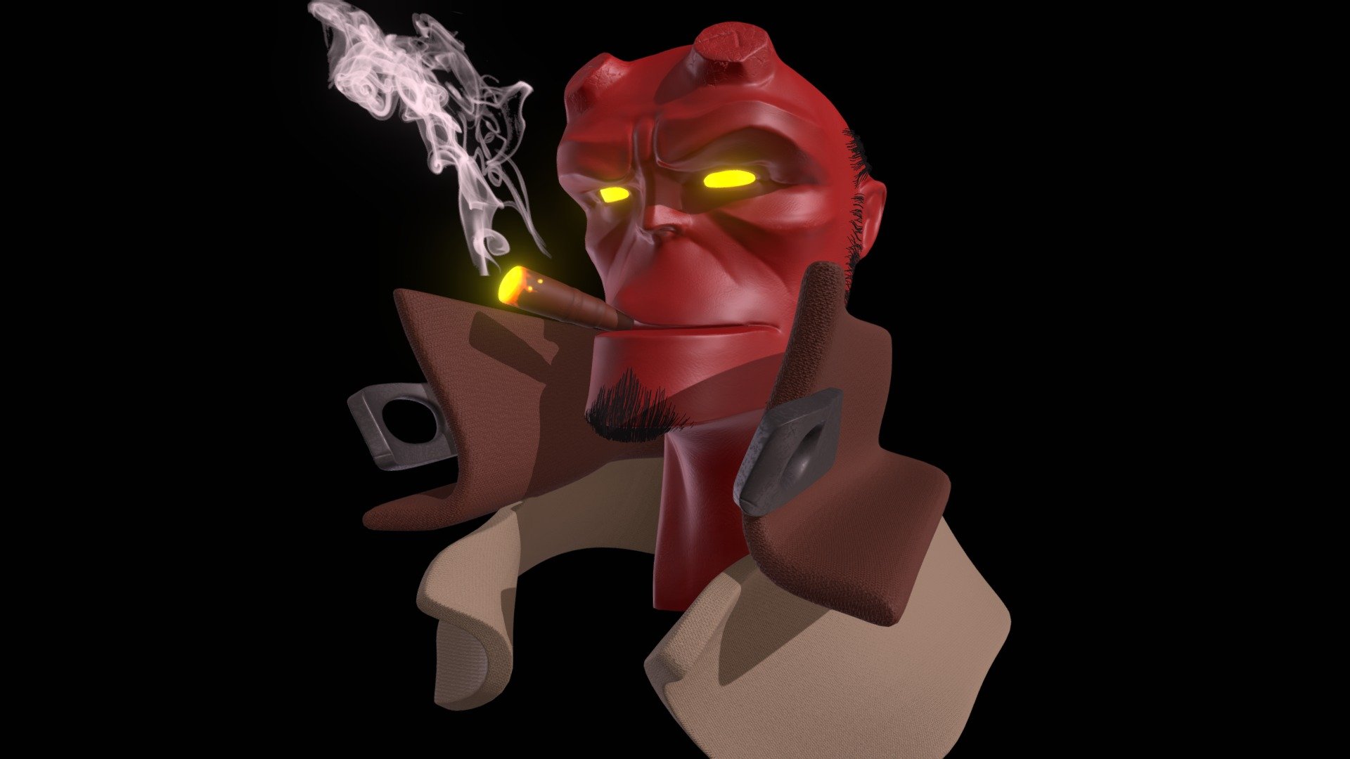 Hellboy - 3D Model By GatoAvocato - (Harold Lopez) (@Gato_Acovato ...