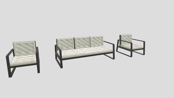 3d modeled sofa 3D Model
