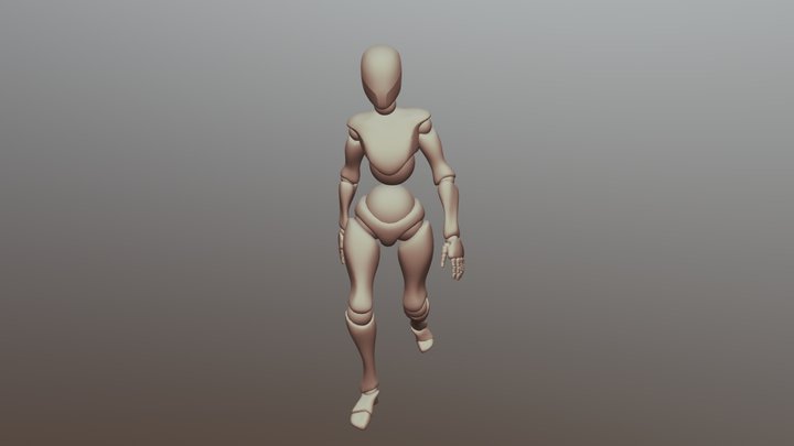 Female Tough Walk 3D Model