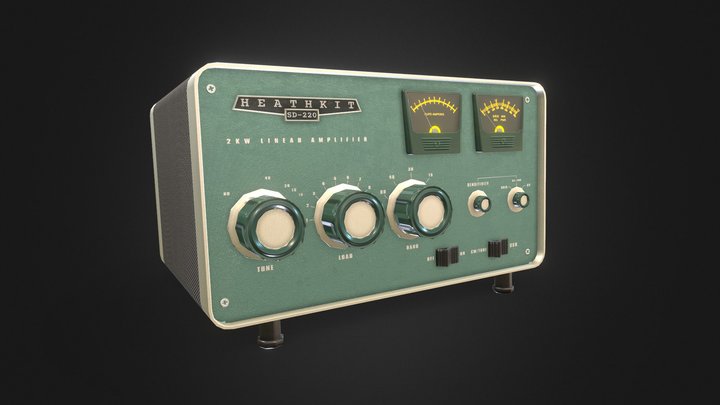 HeathKit Sb-220 Linear Amplifier 3D Model