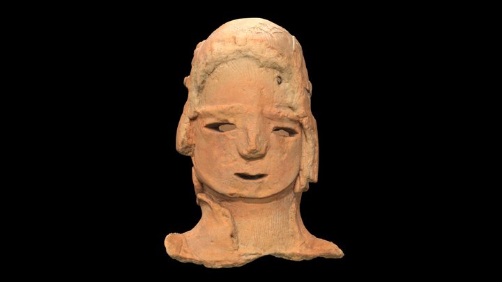 Armed Warrior: Human-shaped Tomb Sculpture 3D Model