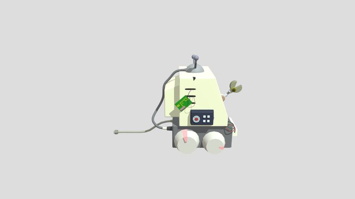 Robot computer draft 3D Model