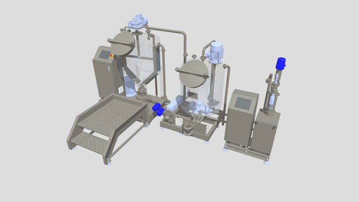 Nut Milk Processing Plant 3D Model