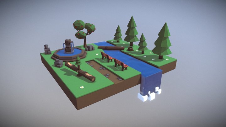 Small Park 3D Model