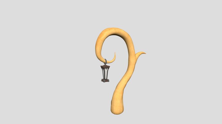 Lampara con vela 3D Model