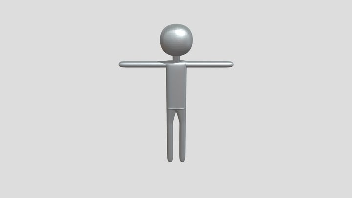 T-pose stick figure person 3D Model