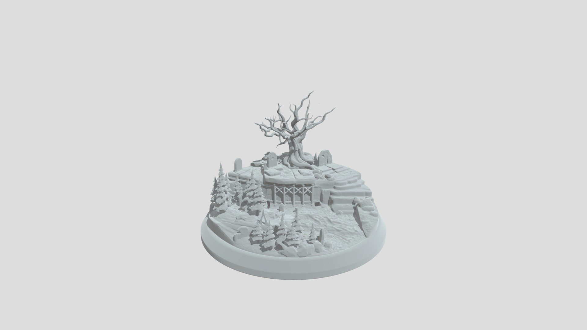 Whispering Tree on the Cliff - 3D model by Kokodron666 [1a70fc6 ...