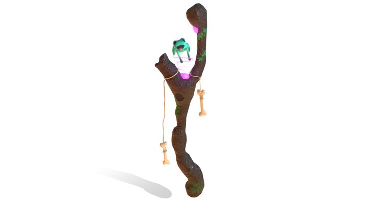 Ancient Druid Staff V2.0 3D Model