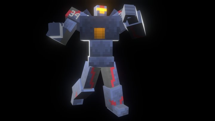 Gipsy Danger (Minecraft Blockbench) 3D Model