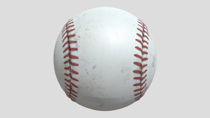 8K Realistic Baseball (By Polyhaven) 3D Model