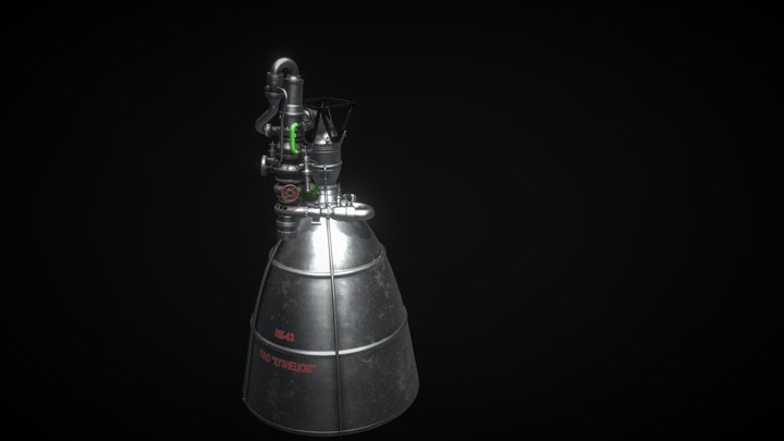 NK-43 engine 3D Model