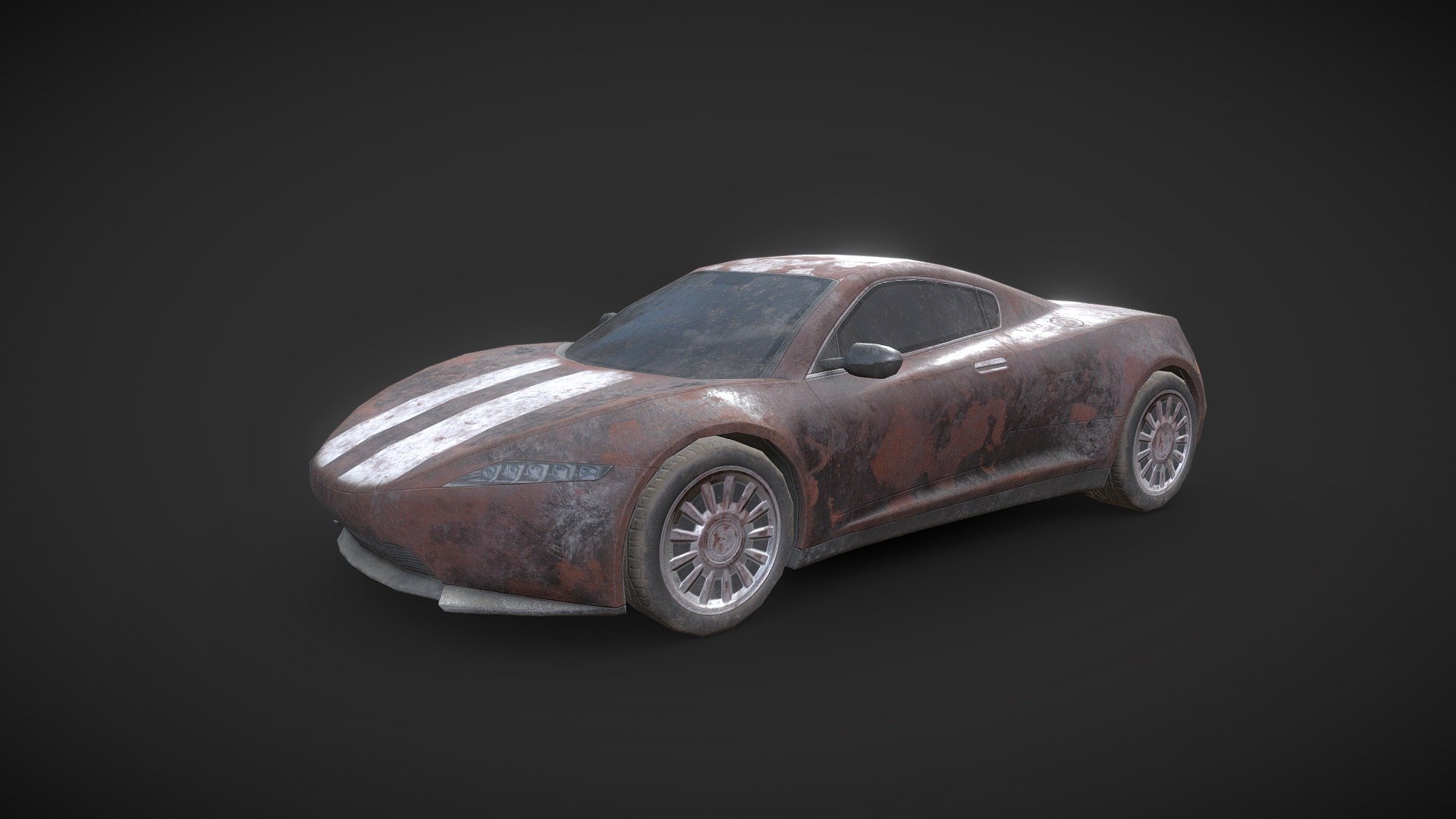 Generic Sport Car Rusty Black