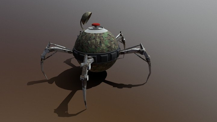 Grenade Concept Substance Test 3D Model