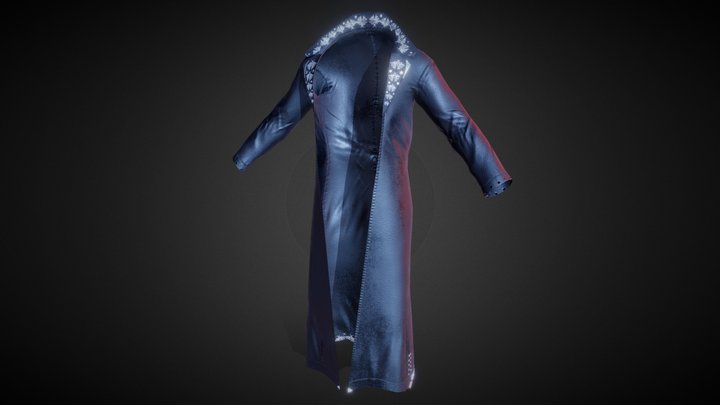 Leather Coat 3D Model