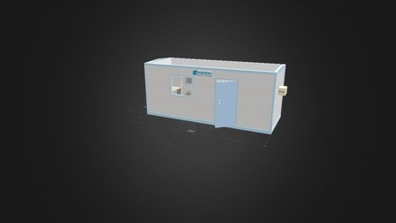 8ft x 20ft Mobile Office Trailer 3D Model