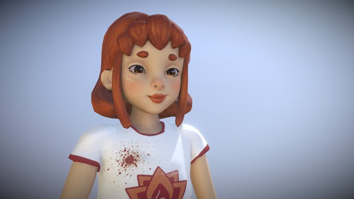 Girl Lotus 3D Model