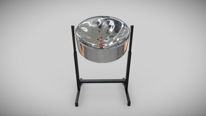 3D Model: Musical Instruments - Steel Pan Drum - Twinkl