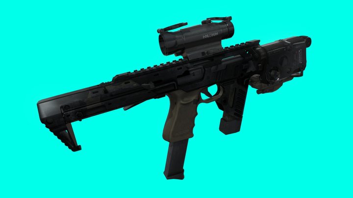 Pistol Carabine desmontable xd 3D Model