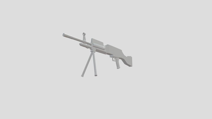 Light Machine Gun 3D Model