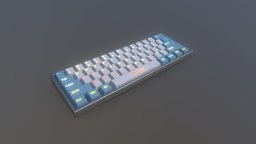 Detailed Low Poly Gaming Keyboard