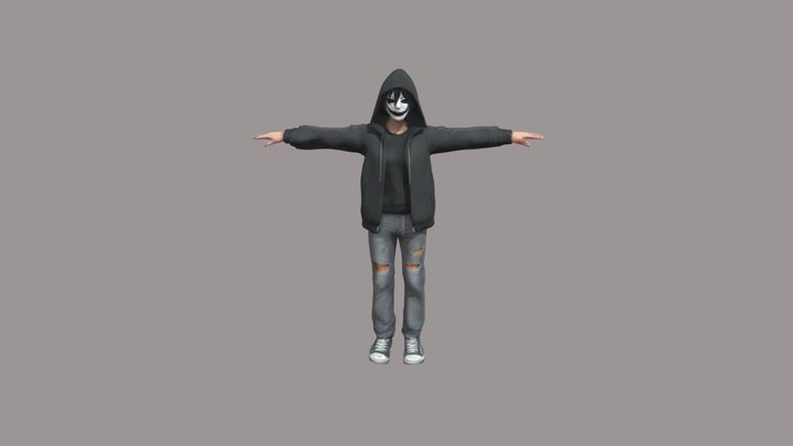 Creppy Killer Girl 3D Model