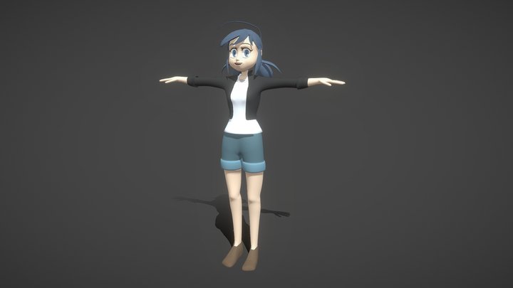 Miraculus Marinette Cartoon 3D Model