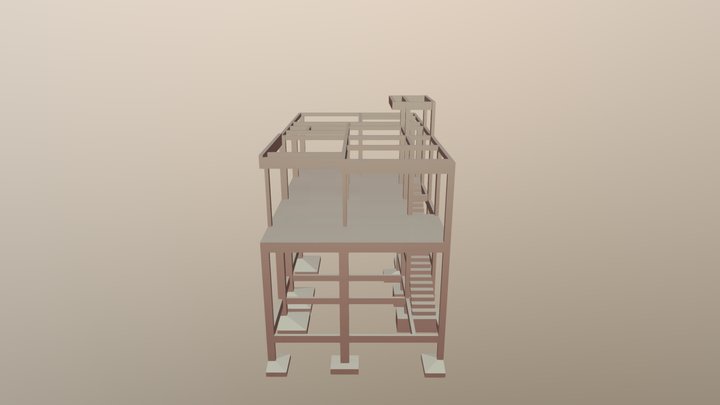 Estrutura 2 pavimentos 01 3D Model