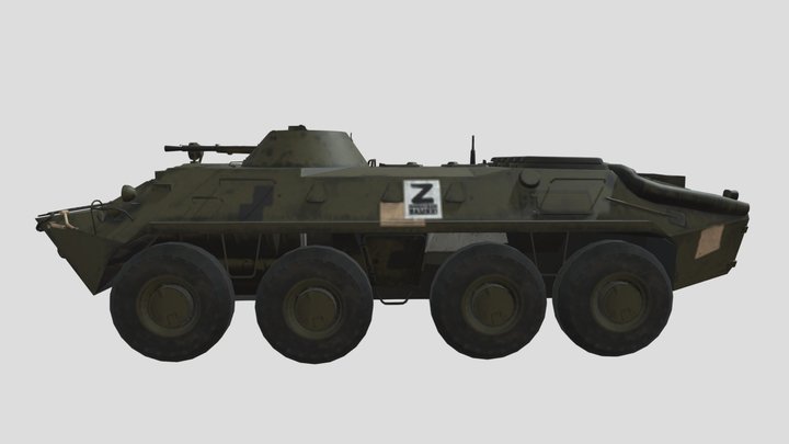 BTR-70 - Ukraine [Remastered] 3D Model