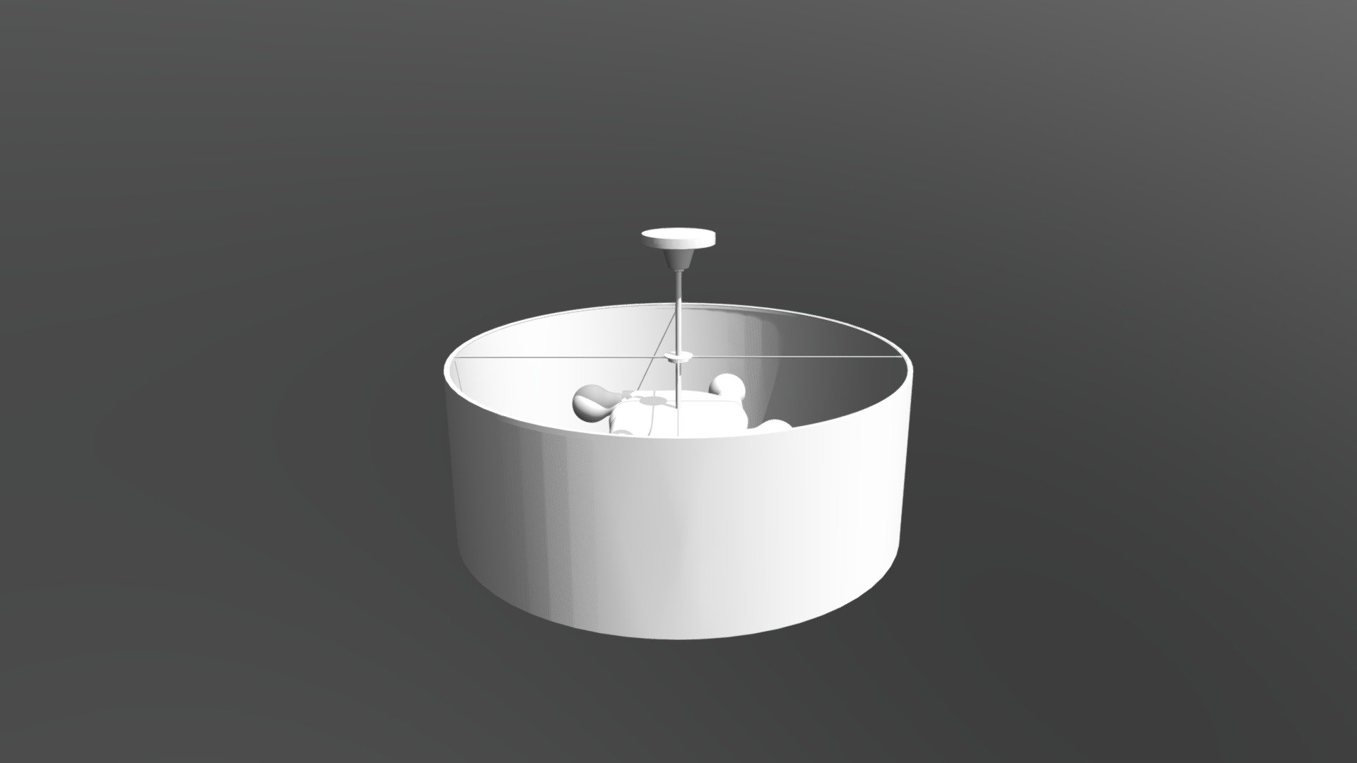 FULL MOON 4BULB CEILING LIGHT WN #001756(WN)