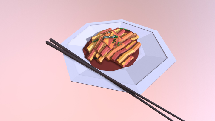 Tteokbokki 3D Model