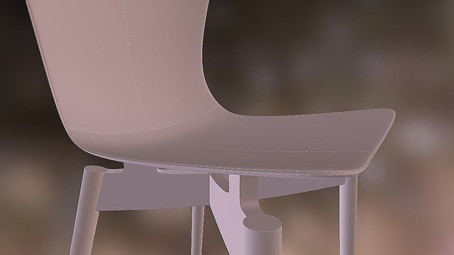 Chaise cuir et bois 3d Model by CGRecord 3D Model