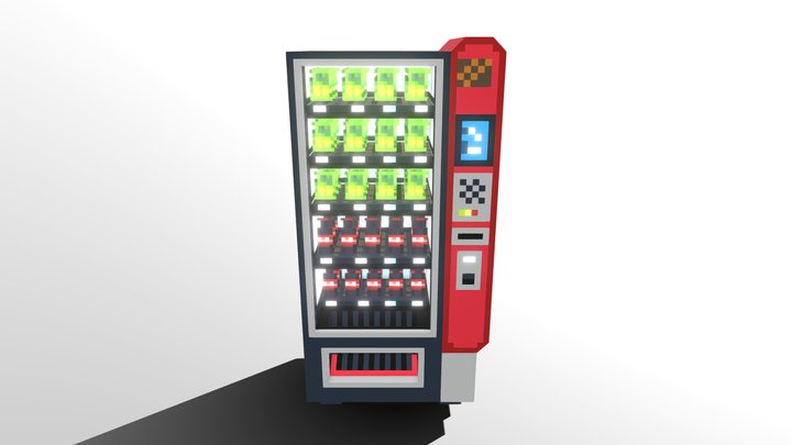 Low Poly Vending Machine 3D Model