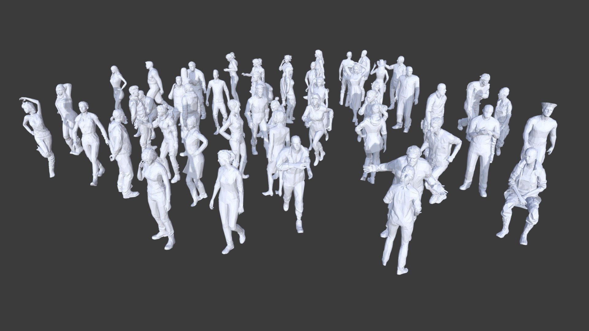 50 Low Poly People Collection 1 - Buy Royalty Free 3D model by game ...