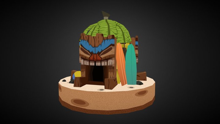 Tikihut 3D Model