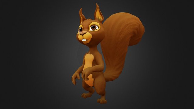 Squirrel Pose 3D Model