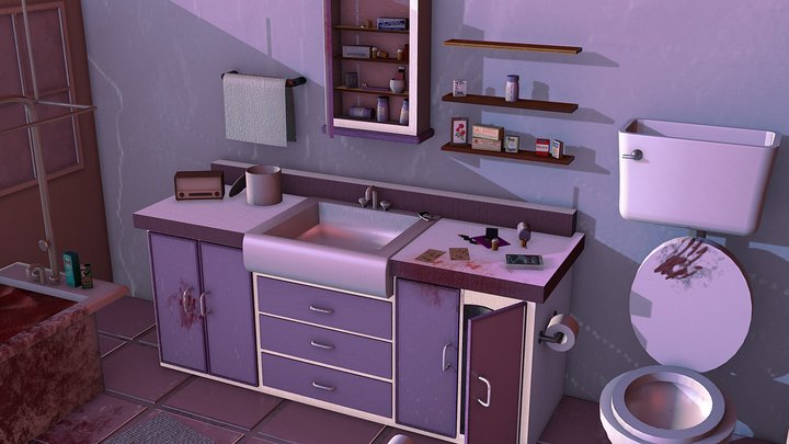 Dead Old Ladies Bathroom 3D Model